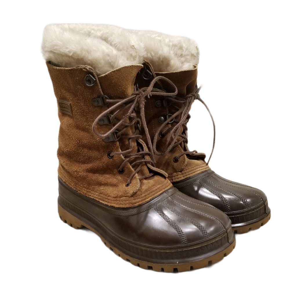 Vtg Sorel Kaufman Wool Lined Snow Boots USA Made 8